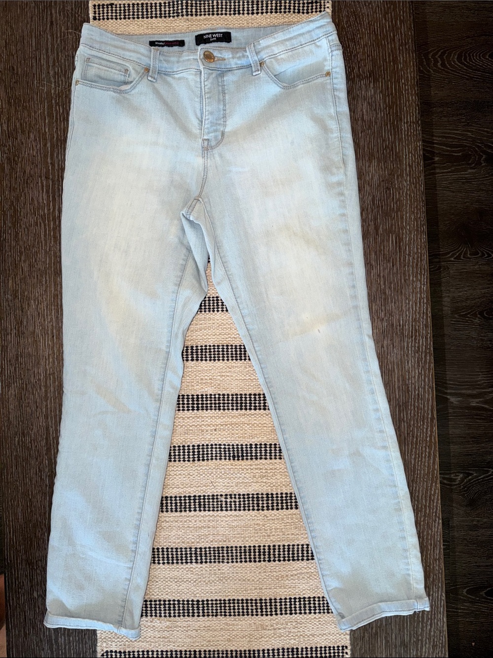 Nine West Light Blue Straight Leg Jeans